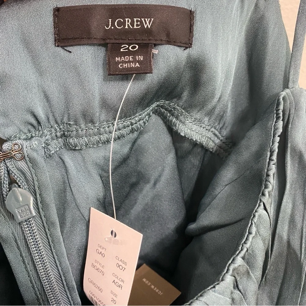 J. Crew Gathered Stretch Cropped Silk Camisole size 20